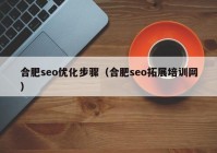 合肥seo优化步骤（合肥seo拓展培训网）