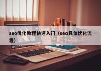 seo优化教程快速入门（seo具体优化流程）